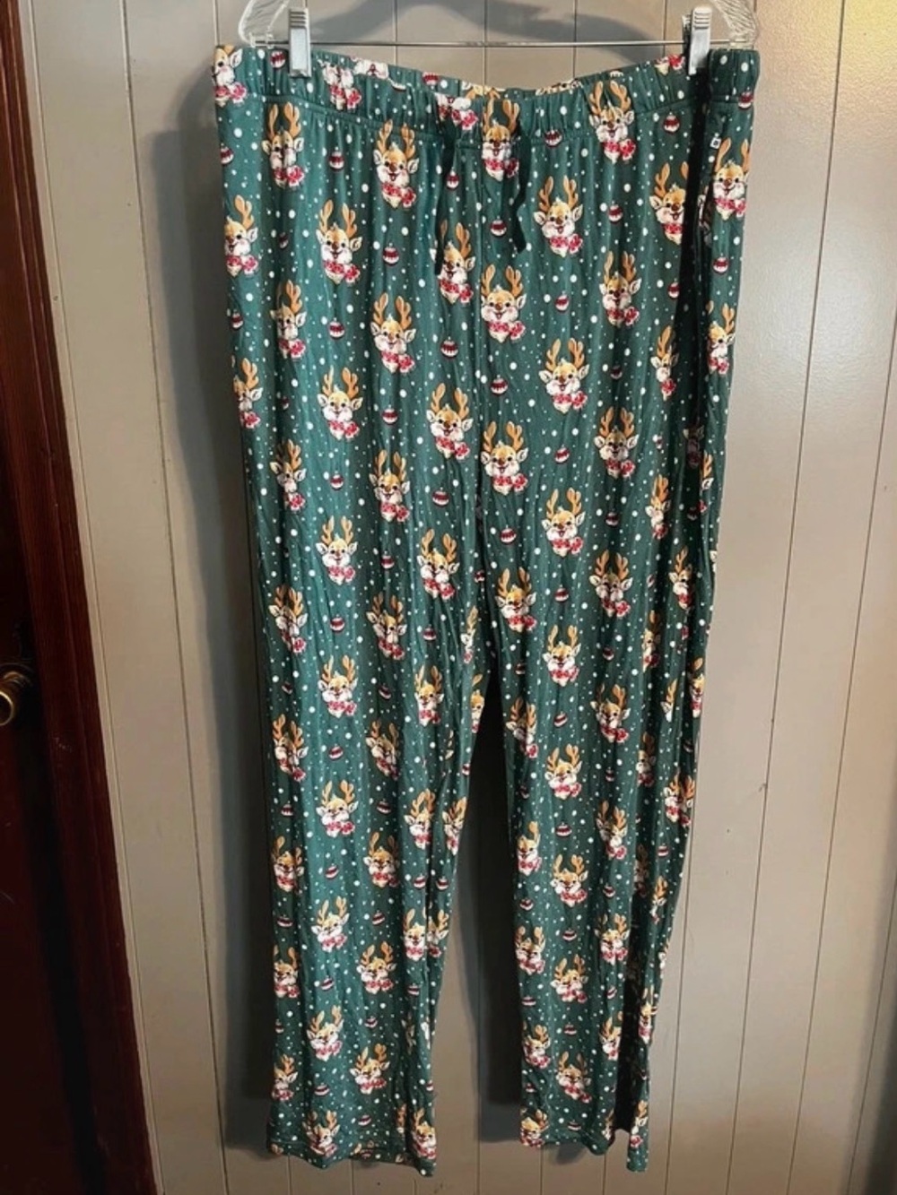 Ruffle & rugged butts bamboo reindeer Christmas pajama pants